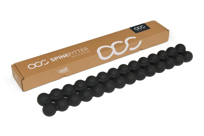 Balanced Body سباينفيتر من سيسيل جهاز تمديد الظهر كراكر الظهر لتخفيف آلام الظهر العلوي والسفلي جهاز فك الضغط الفقري لتخفيف آلام الظهر مصحح الوضعية مثالي لليوغا والبيلاتس باللون الأسود - Image 1